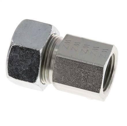 G 1/2'' x 18L Verzinkt Stalen Rechte Snijring Koppeling 315 Bar DIN 2353