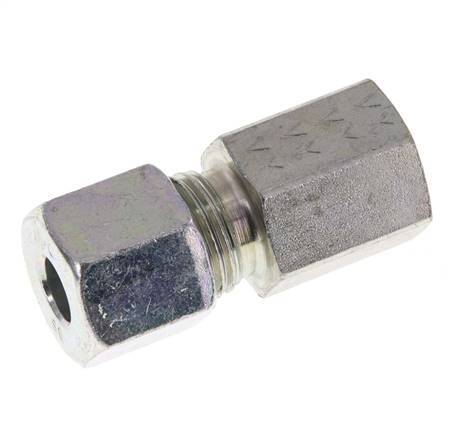 G 1/4'' x 8S Verzinkt Stalen Rechte Snijring Koppeling 630 Bar DIN 2353