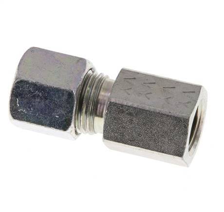 G 1/4'' x 8S Verzinkt Stalen Rechte Snijring Koppeling 630 Bar DIN 2353