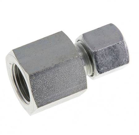 G 3/8'' x 8L Verzinkt Stalen Rechte Snijring Koppeling 315 Bar DIN 2353