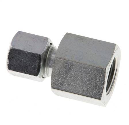 G 3/8'' x 8L Verzinkt Stalen Rechte Snijring Koppeling 315 Bar DIN 2353