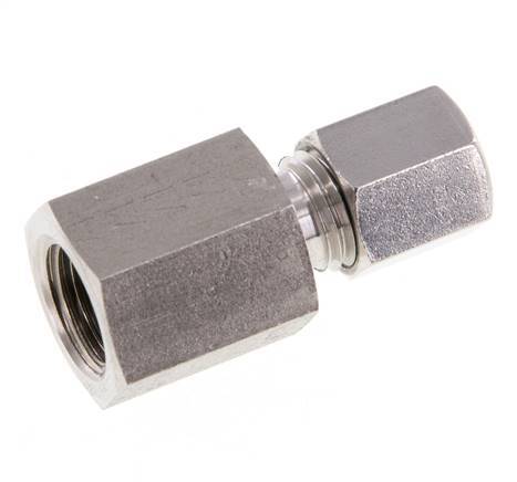 G 1/4'' x 6L RVS Rechte Snijring Koppeling 315 Bar DIN 2353