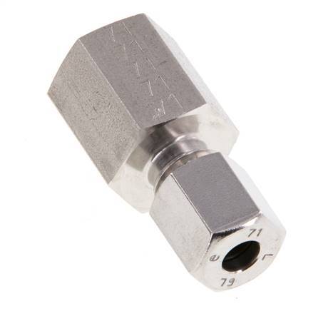 G 1/4'' x 6L RVS Rechte Snijring Koppeling 315 Bar DIN 2353