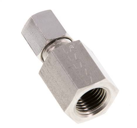 G 1/4'' x 6L RVS Rechte Snijring Koppeling 315 Bar DIN 2353