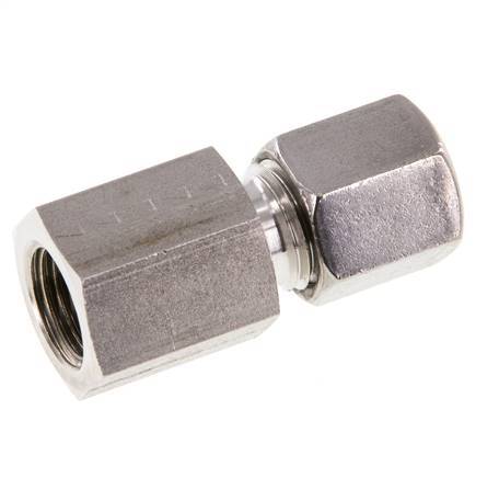 G 1/4'' x 6S RVS Rechte Snijring Koppeling 630 Bar DIN 2353