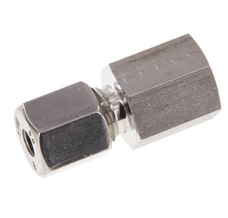 G 1/4'' x 6S RVS Rechte Snijring Koppeling 630 Bar DIN 2353