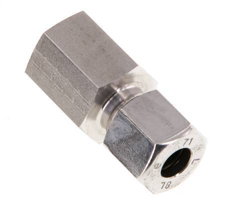 G 1/4'' x 8L RVS Rechte Snijring Koppeling 315 Bar DIN 2353