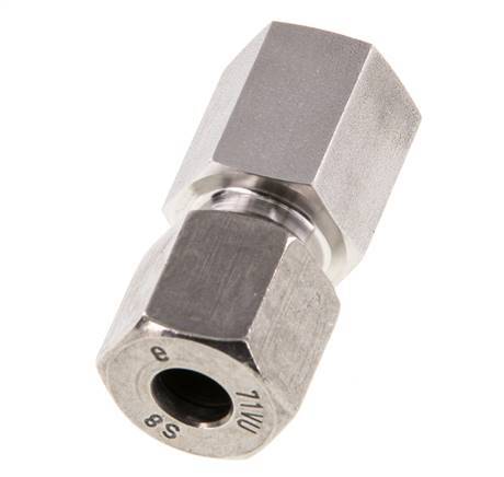 G 1/4'' x 8S RVS Rechte Snijring Koppeling 630 Bar DIN 2353