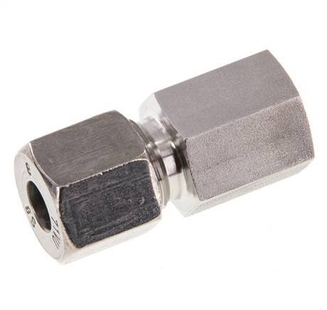 G 1/4'' x 8S RVS Rechte Snijring Koppeling 630 Bar DIN 2353