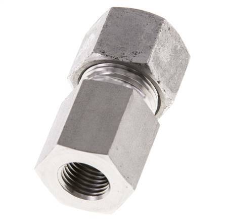 G 1/4'' x 12S RVS Rechte Snijring Koppeling 630 Bar DIN 2353