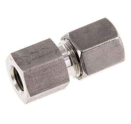G 1/8'' x 6S RVS Rechte Snijring Koppeling 630 Bar DIN 2353