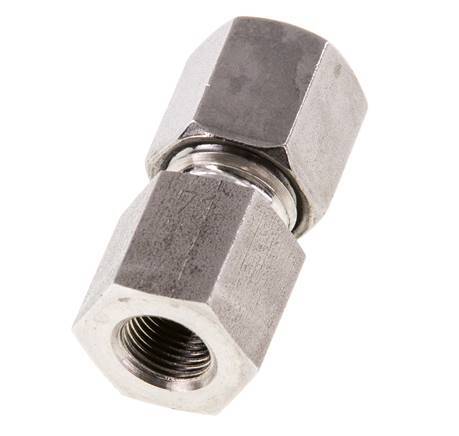 G 1/8'' x 6S RVS Rechte Snijring Koppeling 630 Bar DIN 2353