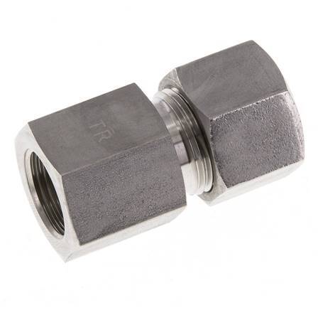 G 3/8'' x 12S RVS Rechte Snijring Koppeling 630 Bar DIN 2353