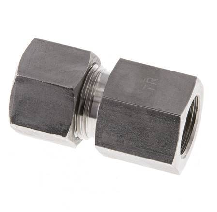 G 3/8'' x 12S RVS Rechte Snijring Koppeling 630 Bar DIN 2353