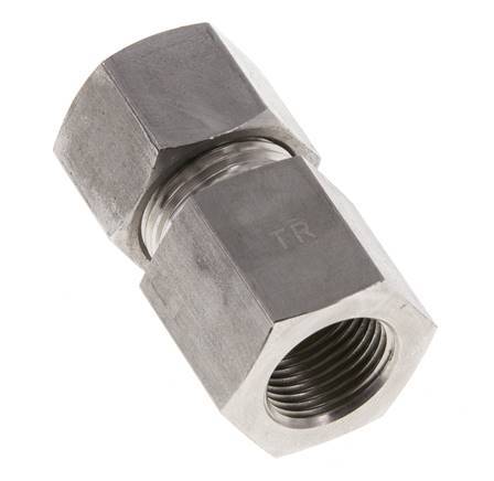 G 3/8'' x 12S RVS Rechte Snijring Koppeling 630 Bar DIN 2353