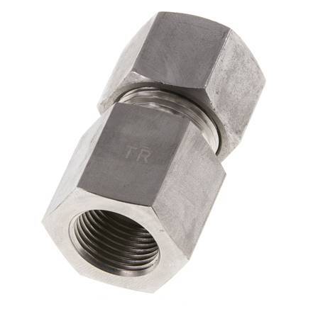 G 3/8'' x 12S RVS Rechte Snijring Koppeling 630 Bar DIN 2353