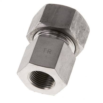 G 3/8'' x 18L RVS Rechte Snijring Koppeling 315 Bar DIN 2353