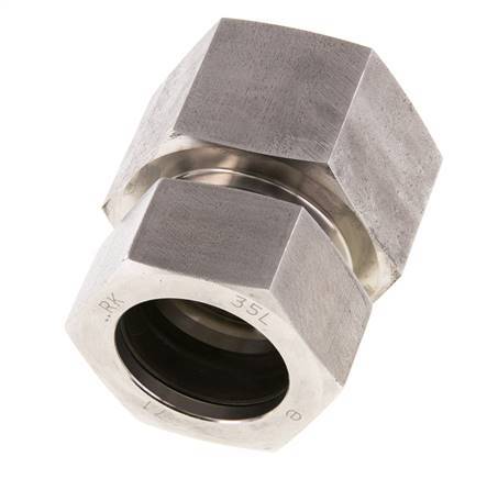 G 1 1/4'' x 35L RVS Rechte Snijring Koppeling 160 Bar DIN 2353