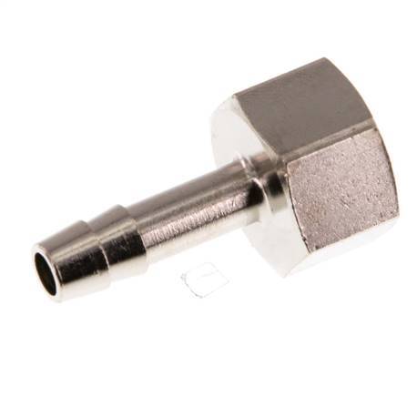 G 1/4'' x 6mm Nickel plated Brass Hose barb 16 Bar [5 Pieces]