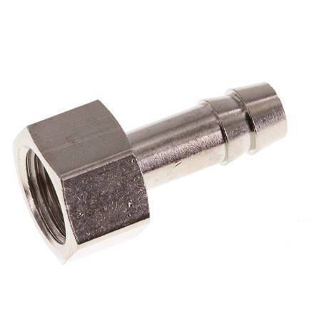 G 1/4'' x 8mm Nickel plated Brass Hose barb 16 Bar [5 Pieces]