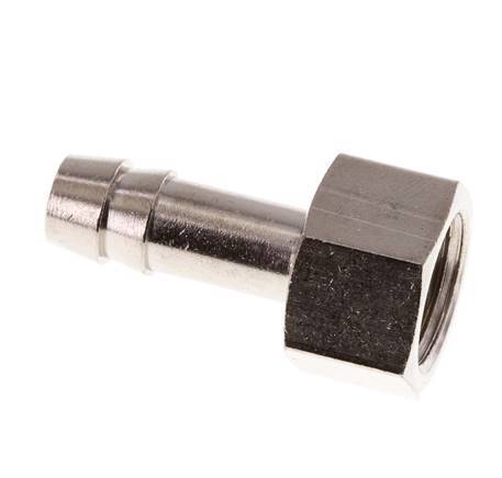 G 1/4'' x 8mm Nickel plated Brass Hose barb 16 Bar [5 Pieces]