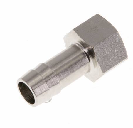 G 1/4'' x 10mm Nickel plated Brass Hose barb 16 Bar [5 Pieces]