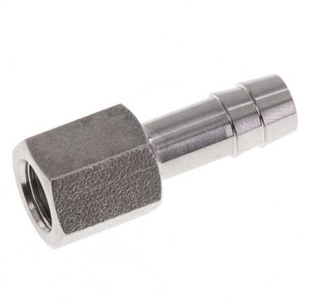 G 1/8'' x 8mm Stainless steel Hose barb 40 Bar