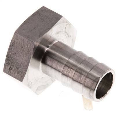 G 1'' x 19mm RVS Slangpilaar 40 Bar