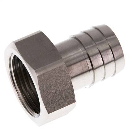 G 1'' x 25mm RVS Slangpilaar 40 Bar