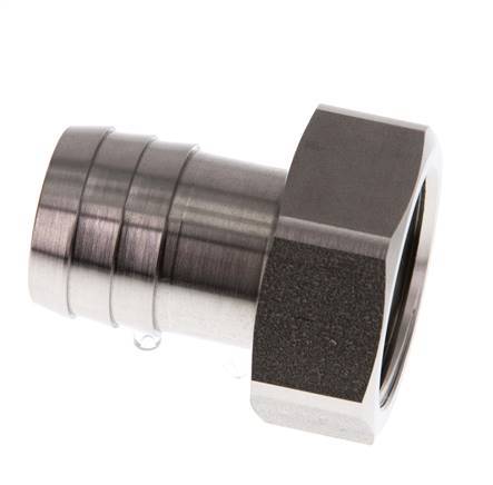 G 1'' x 25mm RVS Slangpilaar 40 Bar