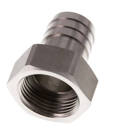 G 1'' x 25mm RVS Slangpilaar 40 Bar