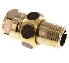 Rp 1/2'' x R 1/2'' F/M Messing Borstnippel 3-delig met Conische afdichting 16 Bar