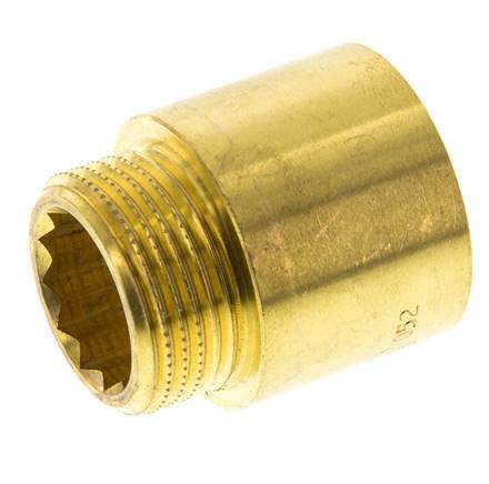 G 3/4'' F/M Messing Verlengstuk DIN 3523 - 25 mm