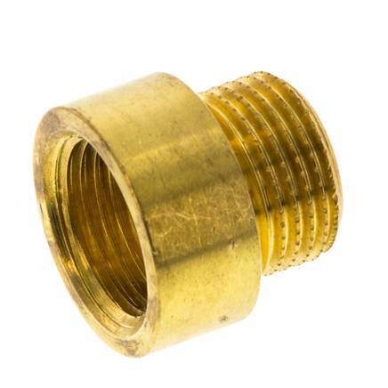 G 3/8'' F/M Brass Extension DIN 3523 - 10 mm [2 Pieces]