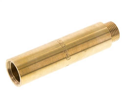G 3/8'' F/M Messing Verlengstuk DIN 3523 - 80 mm