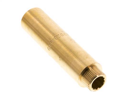 G 3/8'' F/M Messing Verlengstuk DIN 3523 - 80 mm