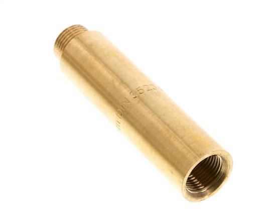 G 3/8'' F/M Messing Verlengstuk DIN 3523 - 80 mm