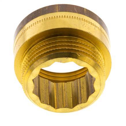 G 1'' F/M Messing Verlengstuk DIN 3523 - 15 mm