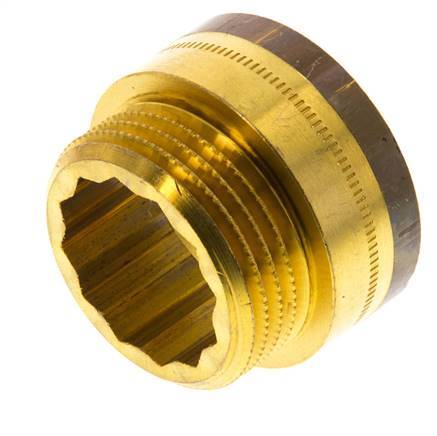 G 1'' F/M Messing Verlengstuk DIN 3523 - 15 mm