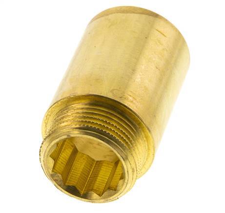 G 1'' F/M Messing Verlengstuk DIN 3523 - 50 mm
