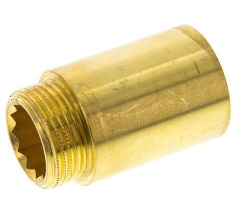 G 1'' F/M Messing Verlengstuk DIN 3523 - 50 mm