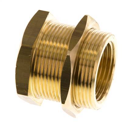 G 1'' x M42x2 F/M Brass Bulkhead Fitting 16 Bar