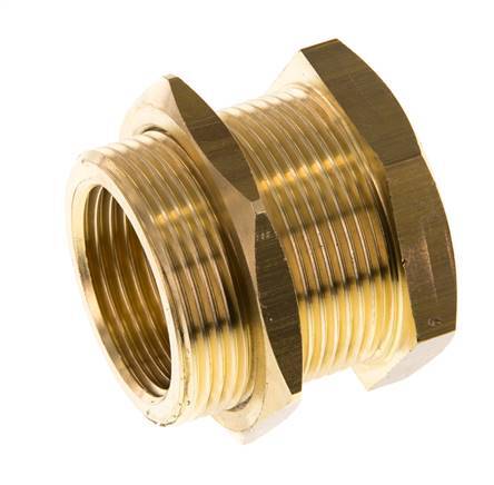 G 1'' x M42x2 F/M Brass Bulkhead Fitting 16 Bar