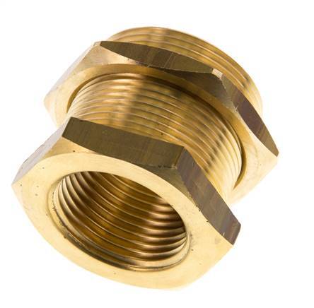 G 1'' x M42x2 F/M Brass Bulkhead Fitting 16 Bar