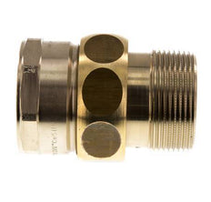 Rp 1 1/2'' x R 1 1/2'' F/M Messing Borstnippel 3-delig met Conische afdichting 16 Bar