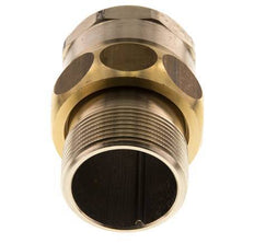 Rp 1 1/2'' x R 1 1/2'' F/M Messing Borstnippel 3-delig met Conische afdichting 16 Bar