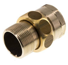 Rp 1 1/2'' x R 1 1/2'' F/M Messing Borstnippel 3-delig met Conische afdichting 16 Bar