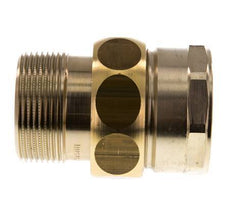 Rp 1 1/2'' x R 1 1/2'' F/M Messing Borstnippel 3-delig met Conische afdichting 16 Bar