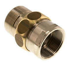 Rp 1 1/2'' x R 1 1/2'' F/M Messing Borstnippel 3-delig met Conische afdichting 16 Bar