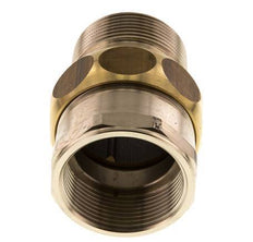 Rp 1 1/2'' x R 1 1/2'' F/M Messing Borstnippel 3-delig met Conische afdichting 16 Bar
